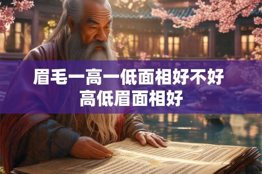 眉毛一高一低面相好不好 高低眉面相好 眉毛一高一低面相好不好 高低眉面相好