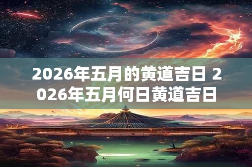 2026年五月的黄道吉日 2026年五月何日黄道吉日