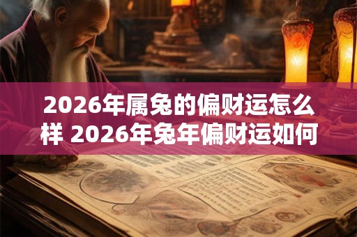 2026年属兔的偏财运怎么样 2026年兔年偏财运如何 2026年属兔的偏财运怎么样 2026年兔年偏财运如何