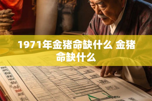 1971年金猪命缺什么 金猪命缺什么 1971年金猪命缺什么 金猪命缺什么