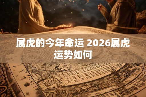 属虎的今年命运 2026属虎运势如何