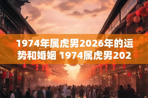 1974年属虎男2026年的运势和婚姻 1974属虎男2026运势与婚姻如何 1974年属虎男2026年的运势和婚姻 1974属虎男2026运势与婚姻如何