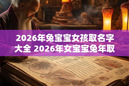 2026年兔宝宝女孩取名字大全 2026年女宝宝兔年取名指南 2026年兔宝宝女孩取名字大全 2026年女宝宝兔年取名指南
