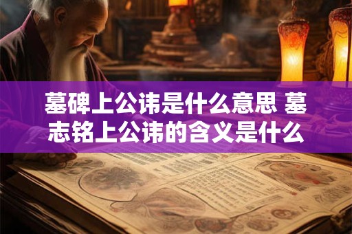 墓碑上公讳是什么意思 墓志铭上公讳的含义是什么 墓碑上公讳是什么意思 墓志铭上公讳的含义是什么