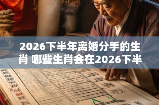 2026下半年离婚分手的生肖 哪些生肖会在2026下半年离婚