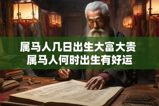 属马人几日出生大富大贵 属马人何时出生有好运