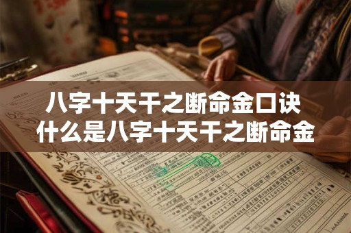 八字十天干之断命金口诀 什么是八字十天干之断命金口诀