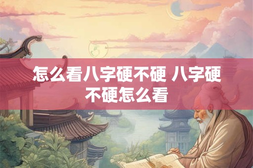 怎么看八字硬不硬 八字硬不硬怎么看 怎么看八字硬不硬 八字硬不硬怎么看