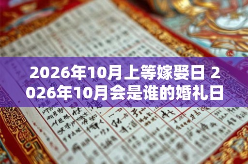 2026年10月上等嫁娶日 2026年10月会是谁的婚礼日 2026年10月上等嫁娶日 2026年10月会是谁的婚礼日