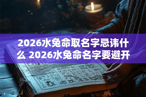 2026水兔命取名字忌讳什么 2026水兔命名字要避开哪些忌讳