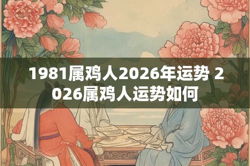 1981属鸡人2026年运势 2026属鸡人运势如何 1981属鸡人2026年运势 2026属鸡人运势如何