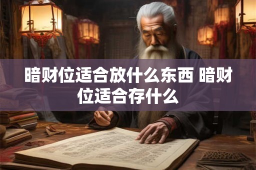 暗财位适合放什么东西 暗财位适合存什么 暗财位适合放什么东西 暗财位适合存什么
