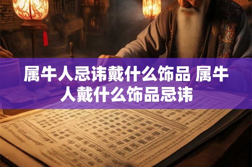 属牛人忌讳戴什么饰品 属牛人戴什么饰品忌讳 属牛人忌讳戴什么饰品 属牛人戴什么饰品忌讳