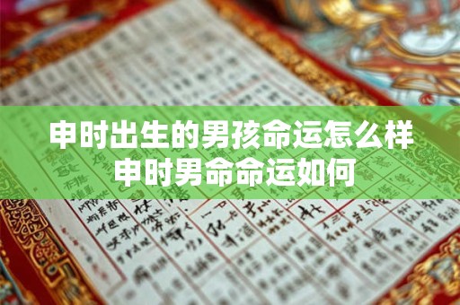 申时出生的男孩命运怎么样 申时男命命运如何 申时出生的男孩命运怎么样 申时男命命运如何