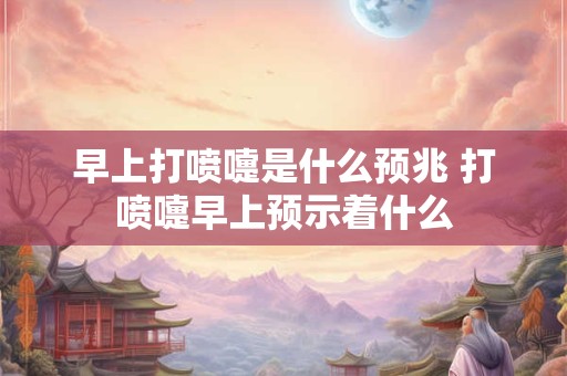 早上打喷嚏是什么预兆 打喷嚏早上预示着什么