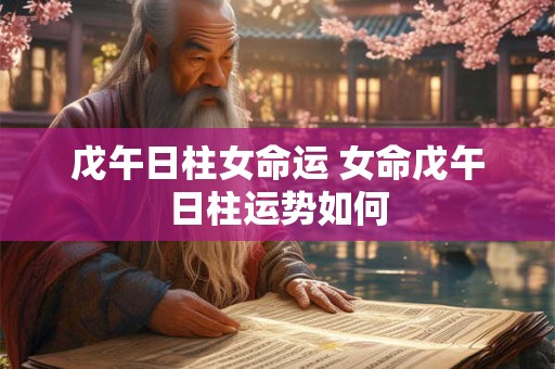 戊午日柱女命运 女命戊午日柱运势如何 戊午日柱女命运 女命戊午日柱运势如何