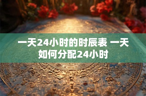 一天24小时的时辰表 一天如何分配24小时