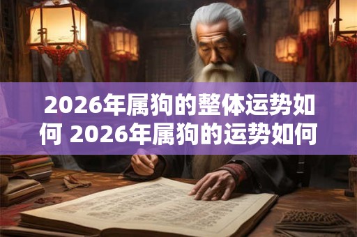 2026年属狗的整体运势如何 2026年属狗的运势如何 2026年属狗的整体运势如何 2026年属狗的运势如何