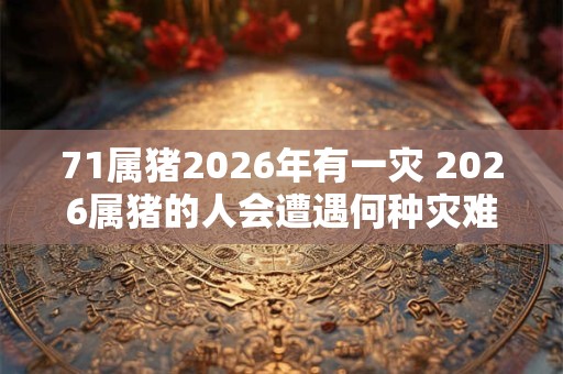 71属猪2026年有一灾 2026属猪的人会遭遇何种灾难 71属猪2026年有一灾 2026属猪的人会遭遇何种灾难