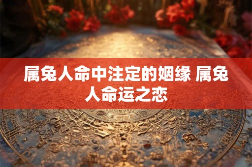 属兔人命中注定的姻缘 属兔人命运之恋 属兔人命中注定的姻缘 属兔人命运之恋