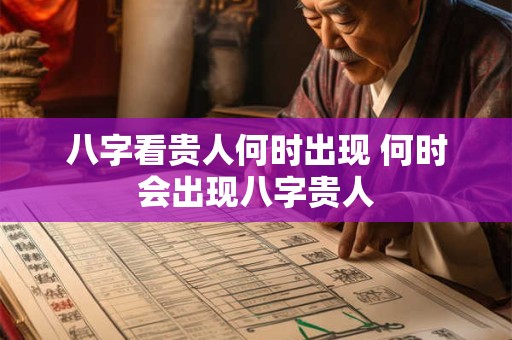 八字看贵人何时出现 何时会出现八字贵人