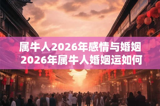 属牛人2026年感情与婚姻 2026年属牛人婚姻运如何 属牛人2026年感情与婚姻 2026年属牛人婚姻运如何