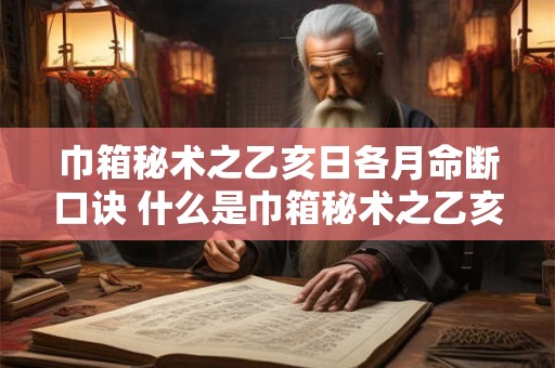 巾箱秘术之乙亥日各月命断口诀 什么是巾箱秘术之乙亥日各月命断口诀 巾箱秘术之乙亥日各月命断口诀 什么是巾箱秘术之乙亥日各月命断口诀
