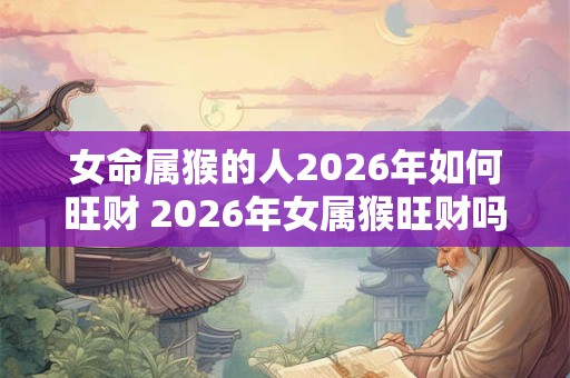 女命属猴的人2026年如何旺财 2026年女属猴旺财吗 女命属猴的人2026年如何旺财 2026年女属猴旺财吗