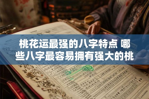 桃花运最强的八字特点 哪些八字最容易拥有强大的桃花运 桃花运最强的八字特点 哪些八字最容易拥有强大的桃花运
