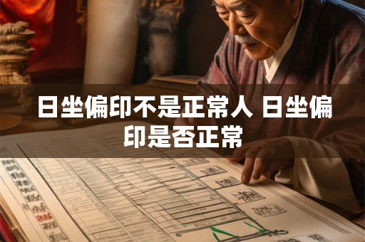 日坐偏印不是正常人 日坐偏印是否正常