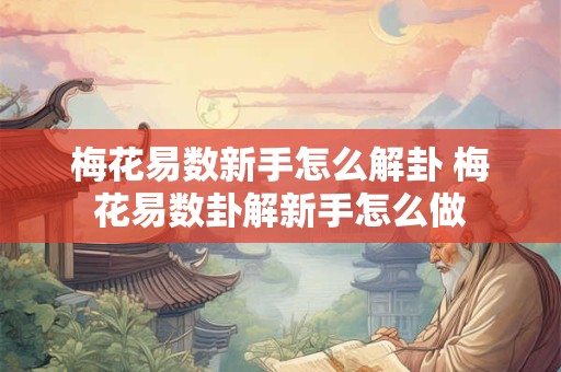 梅花易数新手怎么解卦 梅花易数卦解新手怎么做 梅花易数新手怎么解卦 梅花易数卦解新手怎么做