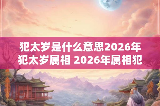 犯太岁是什么意思2026年犯太岁属相 2026年属相犯太岁含义 犯太岁是什么意思2026年犯太岁属相 2026年属相犯太岁含义