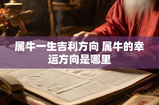 属牛一生吉利方向 属牛的幸运方向是哪里 属牛一生吉利方向 属牛的幸运方向是哪里