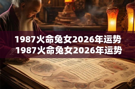 1987火命兔女2026年运势 1987火命兔女2026年运势如何