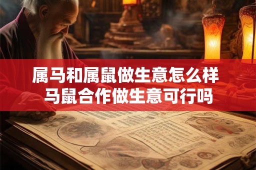 属马和属鼠做生意怎么样 马鼠合作做生意可行吗