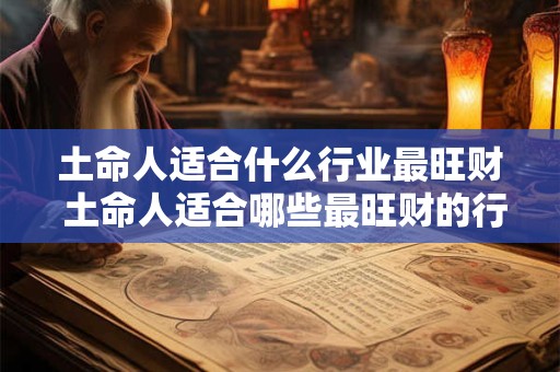 土命人适合什么行业最旺财 土命人适合哪些最旺财的行业