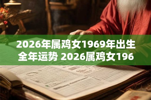 2026年属鸡女1969年出生全年运势 2026属鸡女1969年运势如何