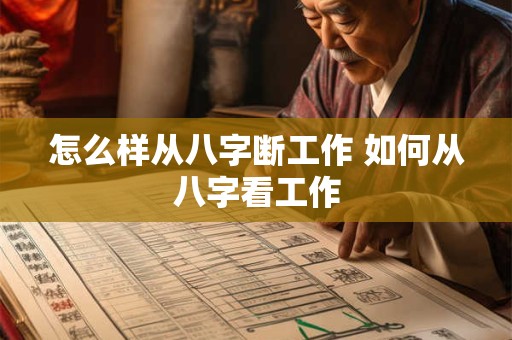 怎么样从八字断工作 如何从八字看工作 怎么样从八字断工作 如何从八字看工作