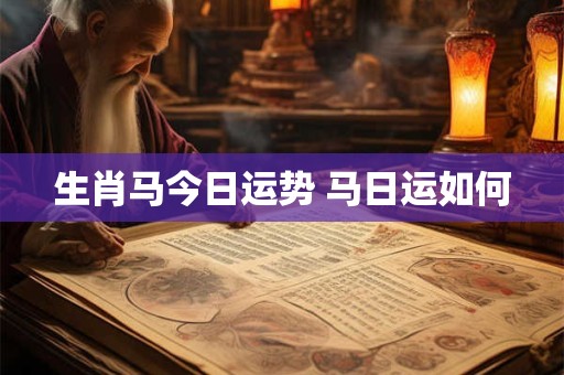 生肖马今日运势 马日运如何 生肖马今日运势 马日运如何