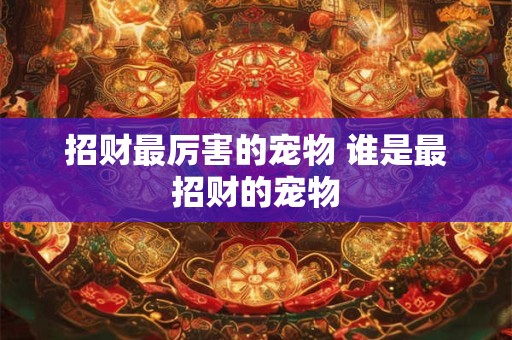 招财最厉害的宠物 谁是最招财的宠物 招财最厉害的宠物 谁是最招财的宠物