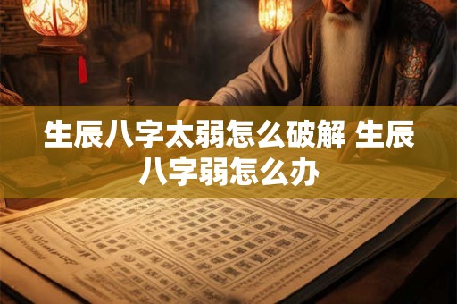 生辰八字太弱怎么破解 生辰八字弱怎么办 生辰八字太弱怎么破解 生辰八字弱怎么办