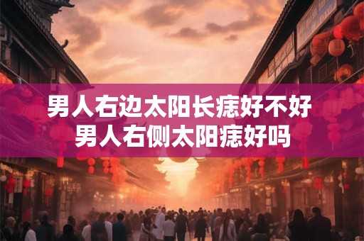 男人右边太阳长痣好不好 男人右侧太阳痣好吗