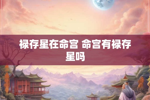 禄存星在命宫 命宫有禄存星吗 禄存星在命宫 命宫有禄存星吗