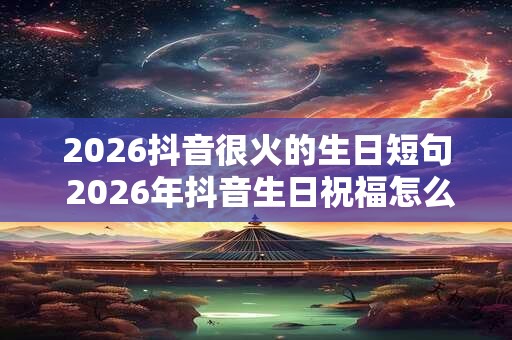 2026抖音很火的生日短句 2026年抖音生日祝福怎么说 2026抖音很火的生日短句 2026年抖音生日祝福怎么说