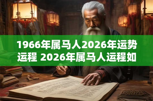 1966年属马人2026年运势运程 2026年属马人运程如何 1966年属马人2026年运势运程 2026年属马人运程如何