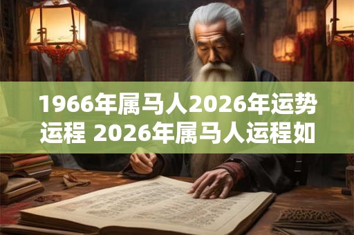 1966年属马人2026年运势运程 2026年属马人运程如何
