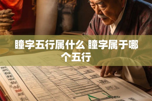 瞳字五行属什么 瞳字属于哪个五行 瞳字五行属什么 瞳字属于哪个五行