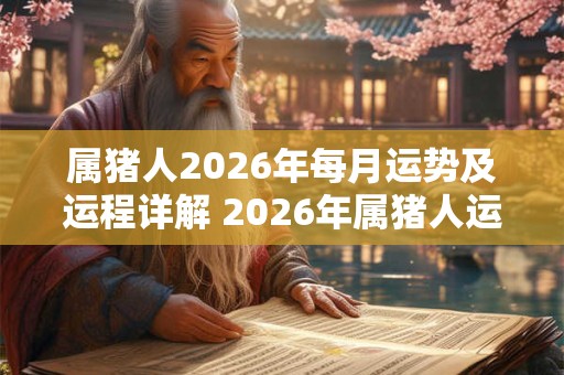属猪人2026年每月运势及运程详解 2026年属猪人运势如何 属猪人2026年每月运势及运程详解 2026年属猪人运势如何