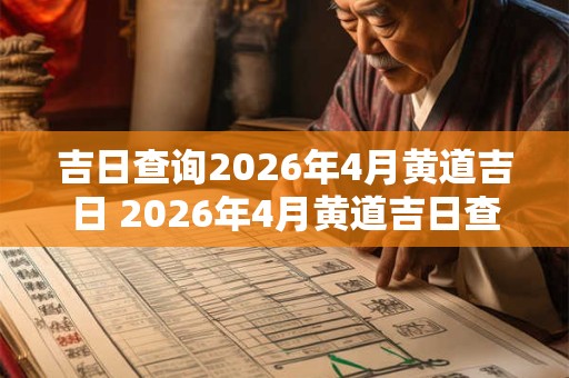 吉日查询2026年4月黄道吉日 2026年4月黄道吉日查询