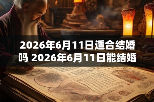 2026年6月11日适合结婚吗 2026年6月11日能结婚吗